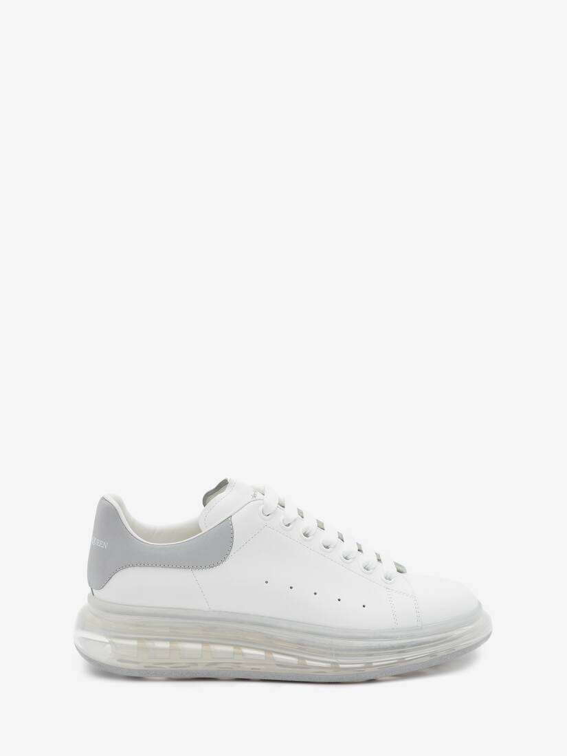 Zapatillas Alexander McQueen Oversized Hombre - Blancos/Plateados - Mexico 258-JIABLX